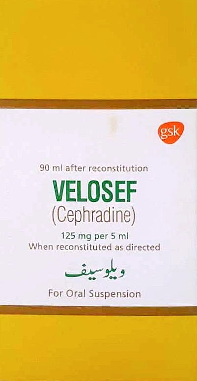 Velosef 125mg 90ml Syrup